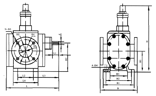 YCB系列圆弧齿轮泵外型