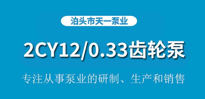 2CY12/0.33齿轮泵