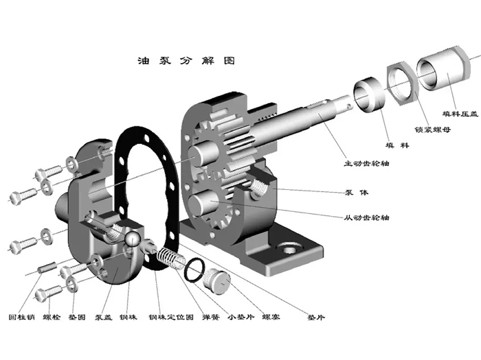 2CY系列齿轮泵的结构图