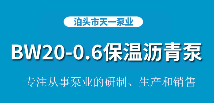 浙江BW20-0.6保温沥青泵
