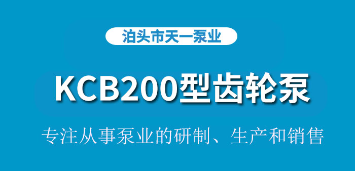 <strong>浙江KCB200型齿轮泵</strong>