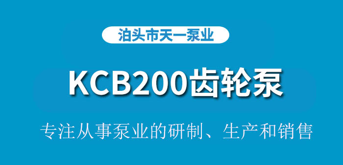 KCB200齿轮泵