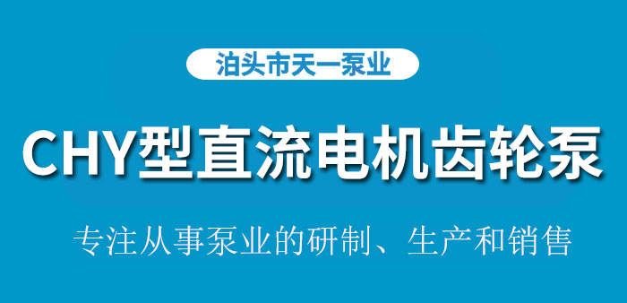 <strong>浙江CHY型直流电机齿轮泵</strong>