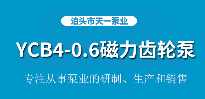 浙江YCB4-0.6磁力齿轮泵