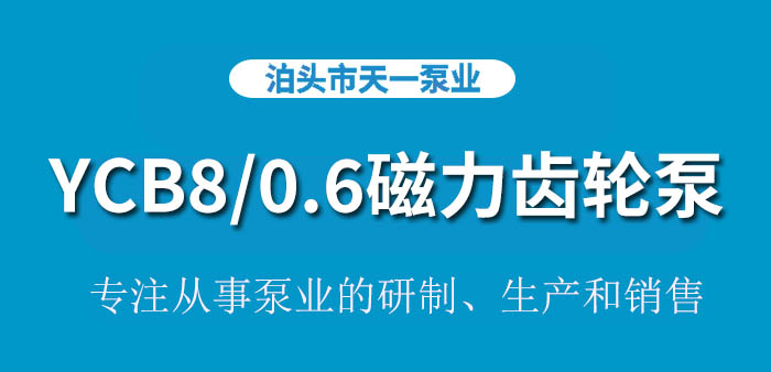 浙江YCB8/0.6磁力齿轮泵