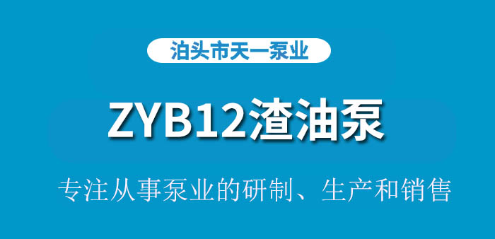ZYB12渣油泵
